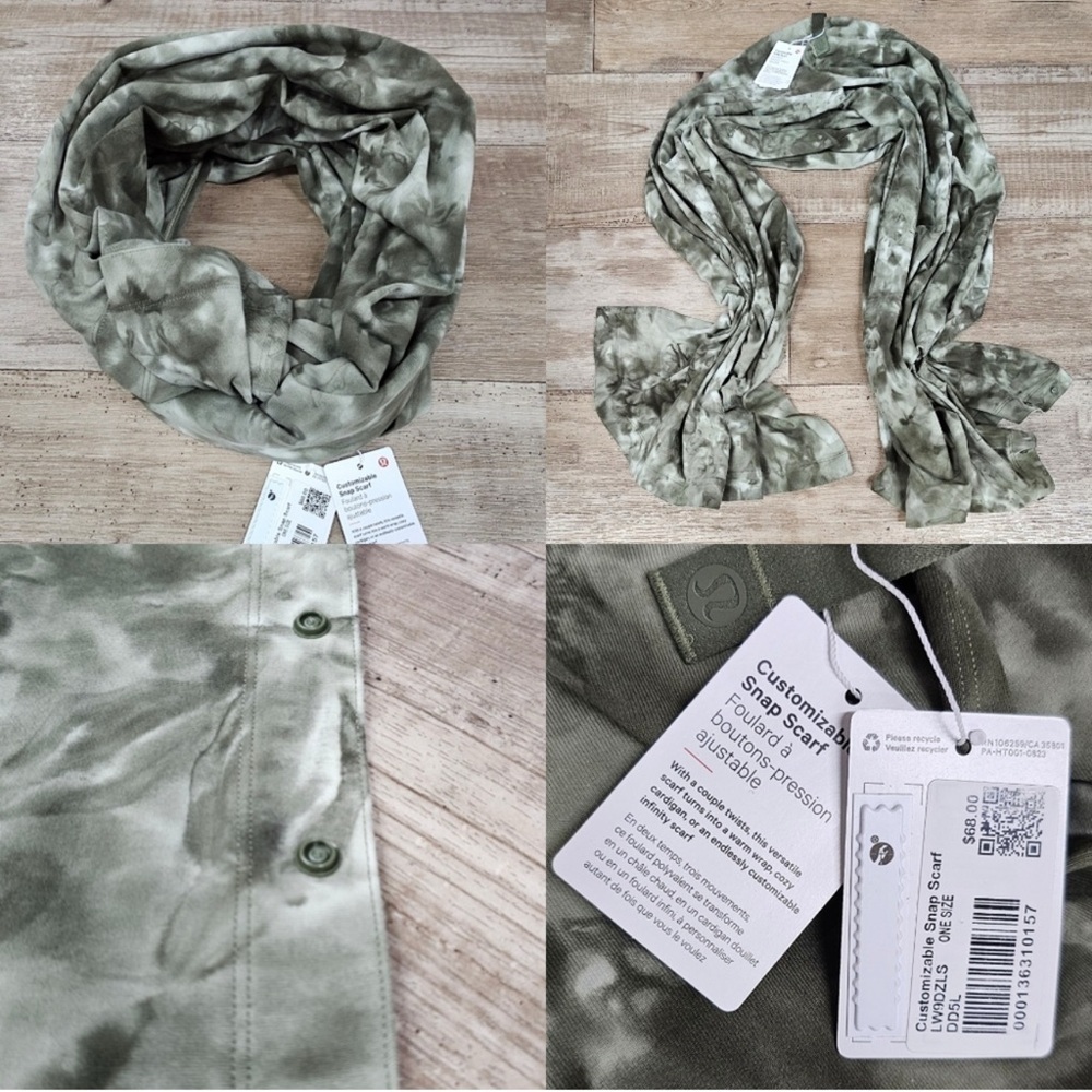 Lululemon customizable snap scarf